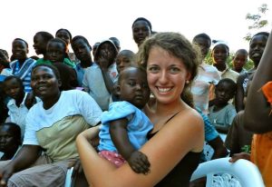 Junior Michaela Manley spending time with the locals during her trip to Uganda and Rwanda this past CentreTerm. Students who participated on the trip are responsible for organizing the event.