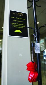 Michelle Kim | The Cento The communal umbrella program is one of many things SGA has done to improve campus.
