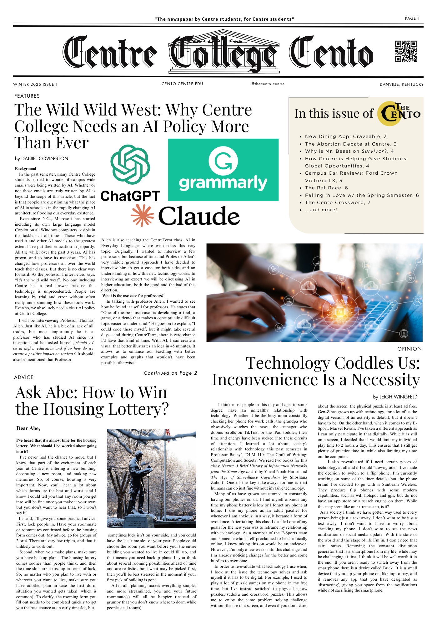 The Cento In Print: Winter I 2026